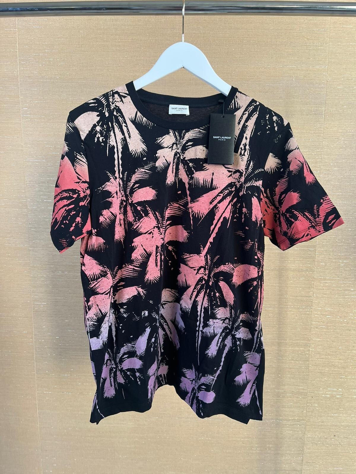 Saint Laurent Paris T shirt floreale multicolore nuova con etichette xs