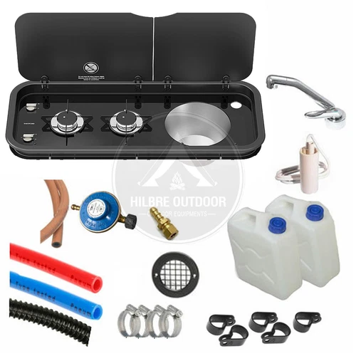 THETFORD TOPLINE 111 GAZ REG MIXER TAP FULL CAMPERVAN INSTALLATION KIT HOB SINK