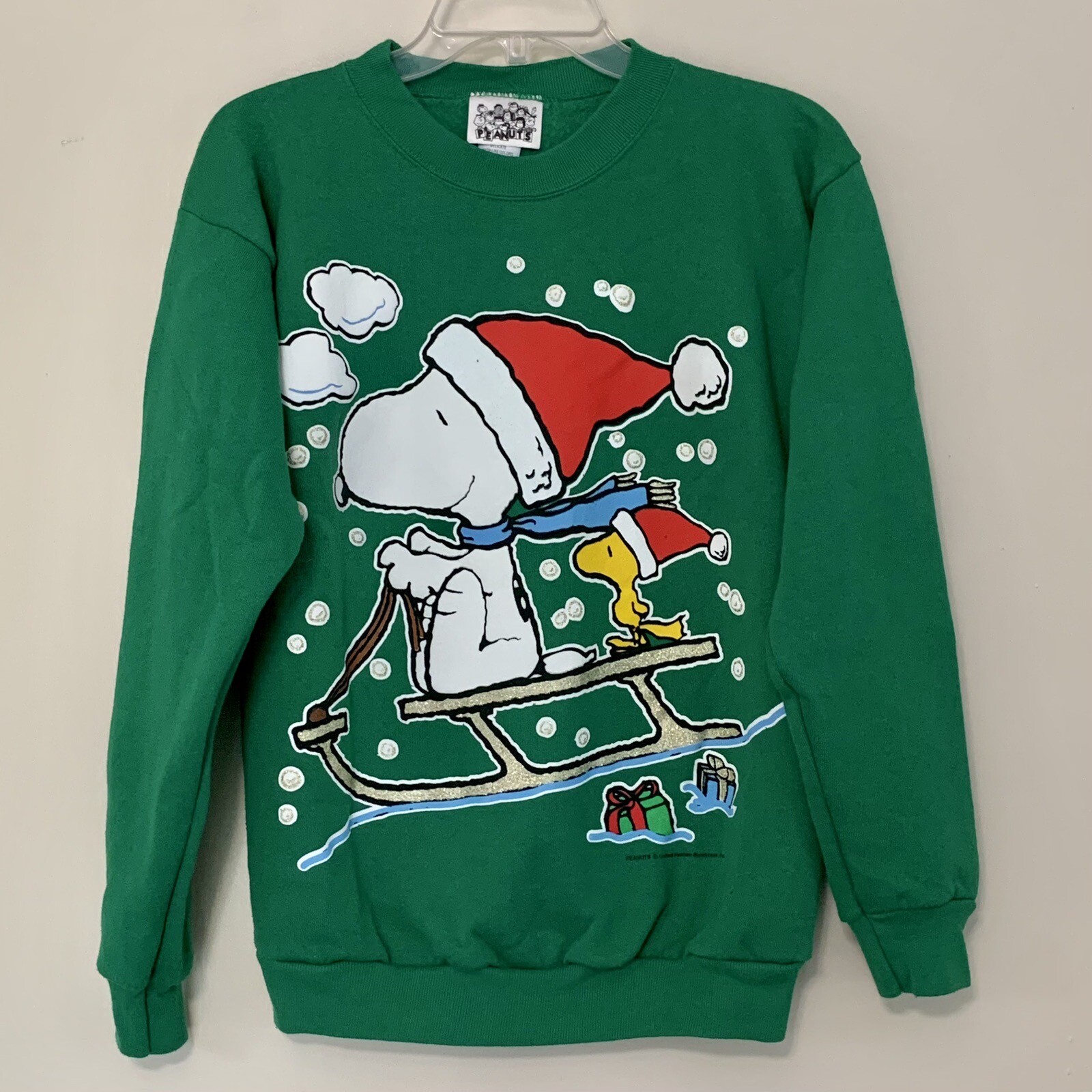 Vintage Peanuts Snoopy Christmas Holiday Sweatshirt S… Gem