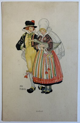 Aina Stenberg Skåne Postcard, Unposted Card, Goose