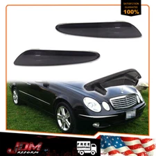 Smoked Lens Front Fender Side Marker Lights For 2003-2006 Mercedes W211 E-Class