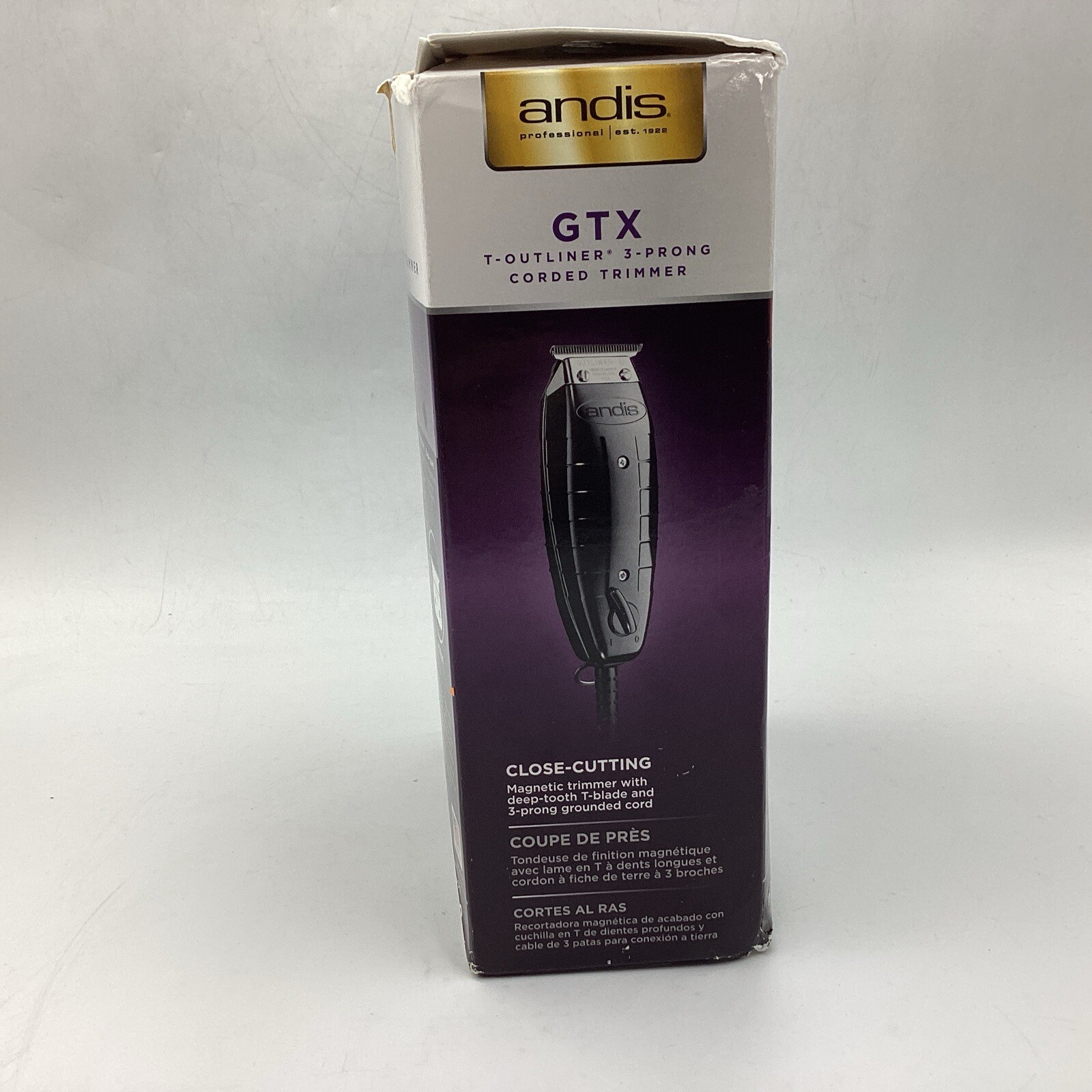 Andis 04775 GTX T-Outliner 3-Prong Corded Trimmer Close Cutting T-Blade