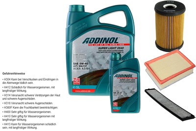 DENCKERMANN Inspektionspaket ADDINOL SUPER LIGHT 5W-40 6L für BMW 3er 318i 316i