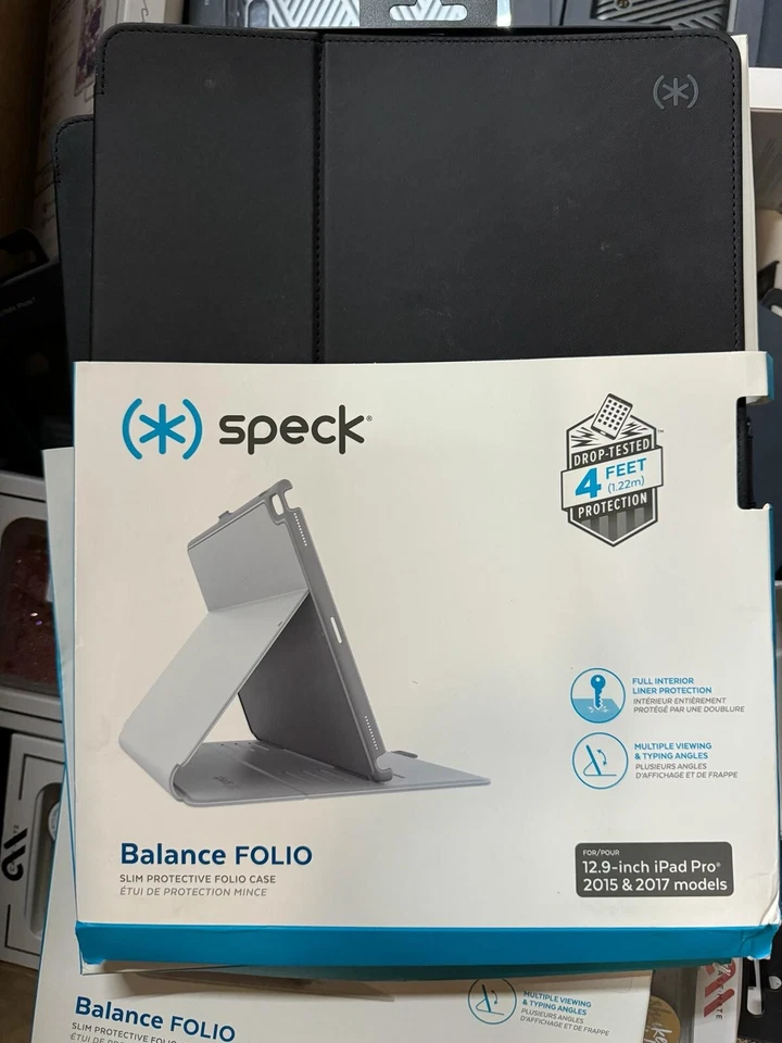 Speck Case Balance for iPad 12.9 Pro Gen 1. 2015 & 2017 Models. Black/Grey NEW - Image 2 of 4