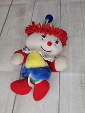 Kids II 2 Clown Musical Pull String Crib Baby Toy Plush Vintage 1995