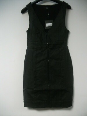 Missguided Coated Seamed Plunge Denim Dress UK 10 JS002 CC 03 | eBay