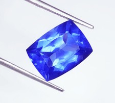 10.92 Ct Natural Blue Tanzanite CERTIFIED Tanzanian Cushion Loose Gems Cut Gems