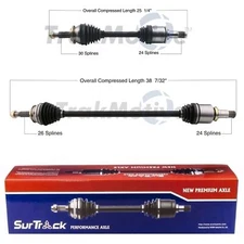 SurTrack Pair Set of 2 Front CV Axle Shafts For Toyota RAV4 3.5l V6 GAS 4WD