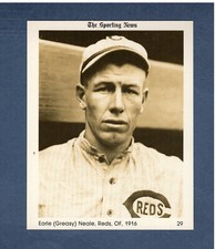 #29 EARLE GREASY NEALE, 1916 Reds ~ 1981 The SPORTING NEWS Conlon Collection 4x5