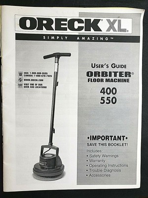 ORECK XL ORBITER Floor Machine Model 
