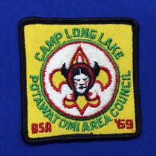 Boy Scout 1969 Camp Long Lake Potawatomi Area Council WI Patch 247B3