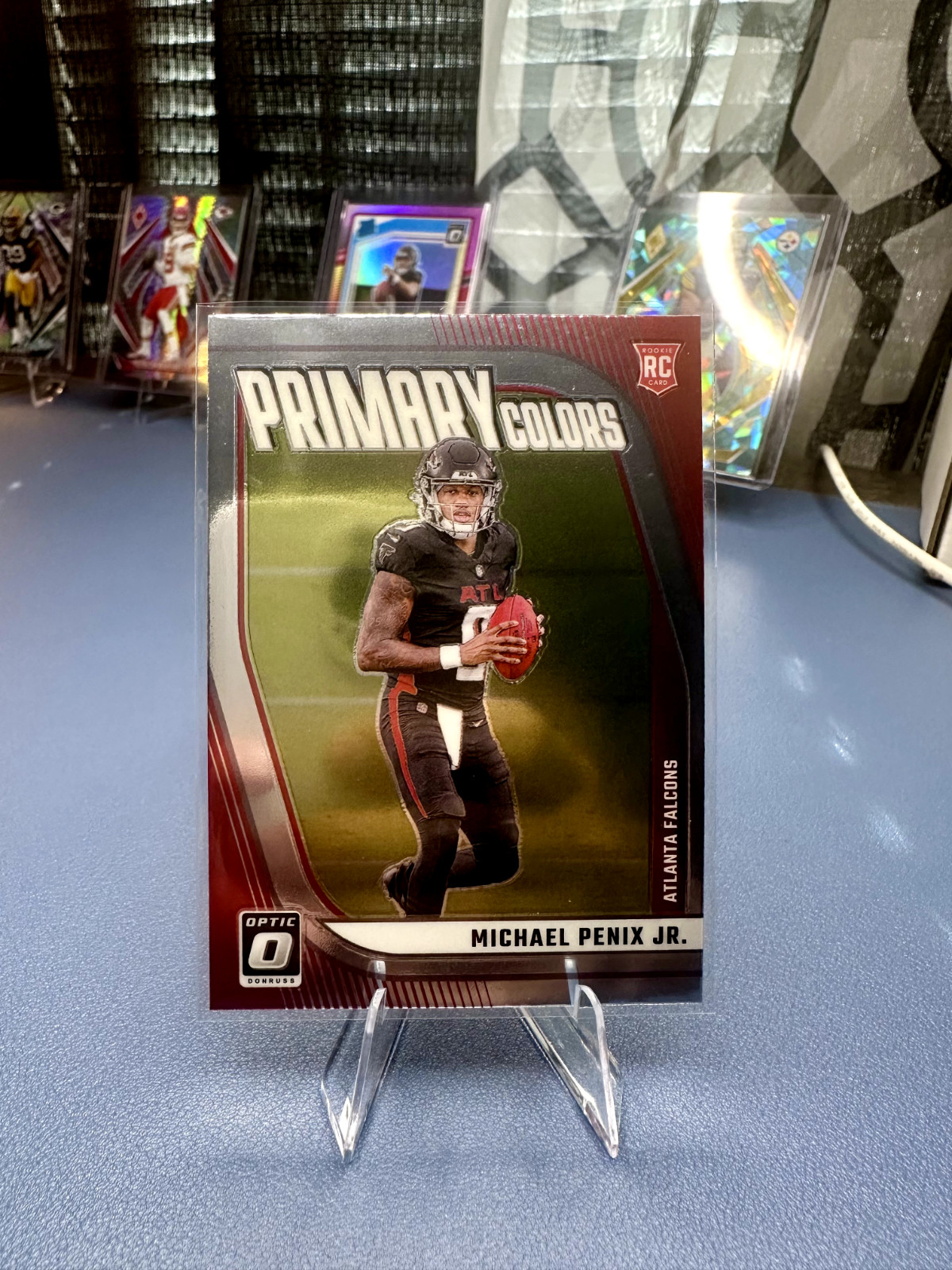 2024 Panini Optic Michael Penix Jr Primary Colors Insert Atlanta Falcons #17