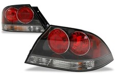 Black Housing Tail Lights Depo Fits 2004-2006 Mitsubishi Lancer Es Oz Rally