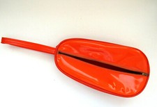 1970s MCM Retro Orange Vinyl Shoe Travel Carrying Vintage Shoe Tote by Celebrity