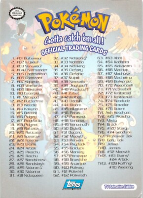 first generation pokemon cards list Amazon.com: Pokémon 1st/2nd Generation from 1999! Pack of 50 Cards  Guaranteed Holographics and first editions!! No more then 6 energy cards in  each lot unless requesting more! Product ID: 792759981470 : Toys & Games main image 0