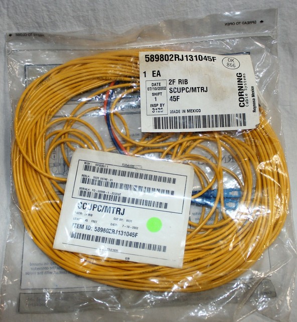 NEW Genuine Corning Fiber Optic Cable 45ft 589802RJ131045F eBay