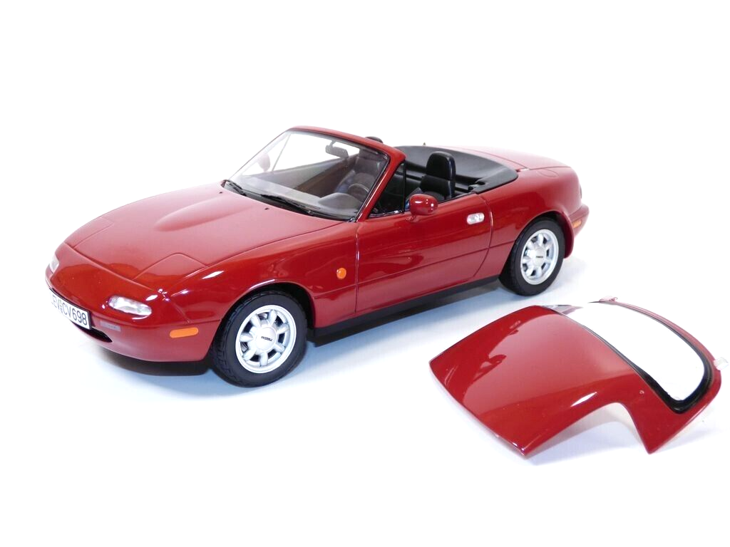 ミニカー 1/18 MAZDA MX-5 Roadstar 1/18 Mazda MX-5 Miata Spider 1989 (Red) Diecast Model Car by