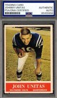 Johnny Unitas PSA DNA Vintage Signed 1964 Philadelphia Gum A