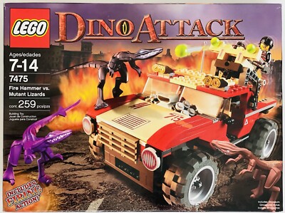 LEGO Dino Attack Fire Hammer vs. Mutant Lizards 7475 673419072922
