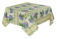 French Provencal 100 Cotton Tablecloth Lavender Bouquets Made France 60 X 60