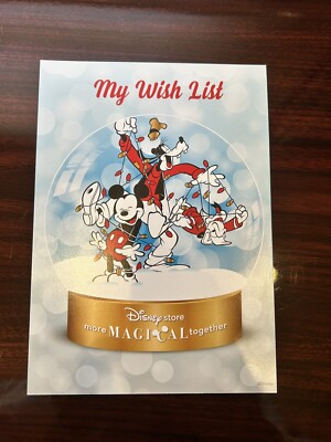 5 Dear Santa Disney Wish List Cards Unused, Rare Out Of Print Stock New