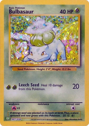 Bulbasaur 001/034 Trading Card Game Classic