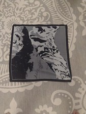 Sunkyung Sa Scarf black Grey Satin Square