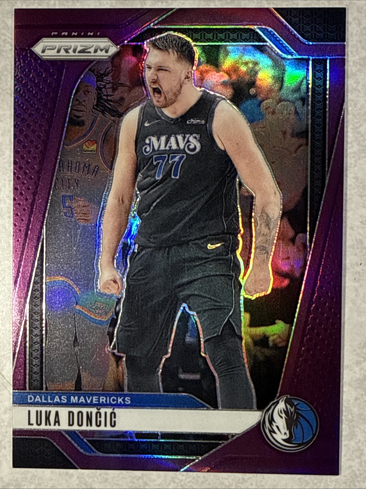 2024-25 Panini Prizm #89 Luka Doncic Purple 74/99 Dallas Mavericks
