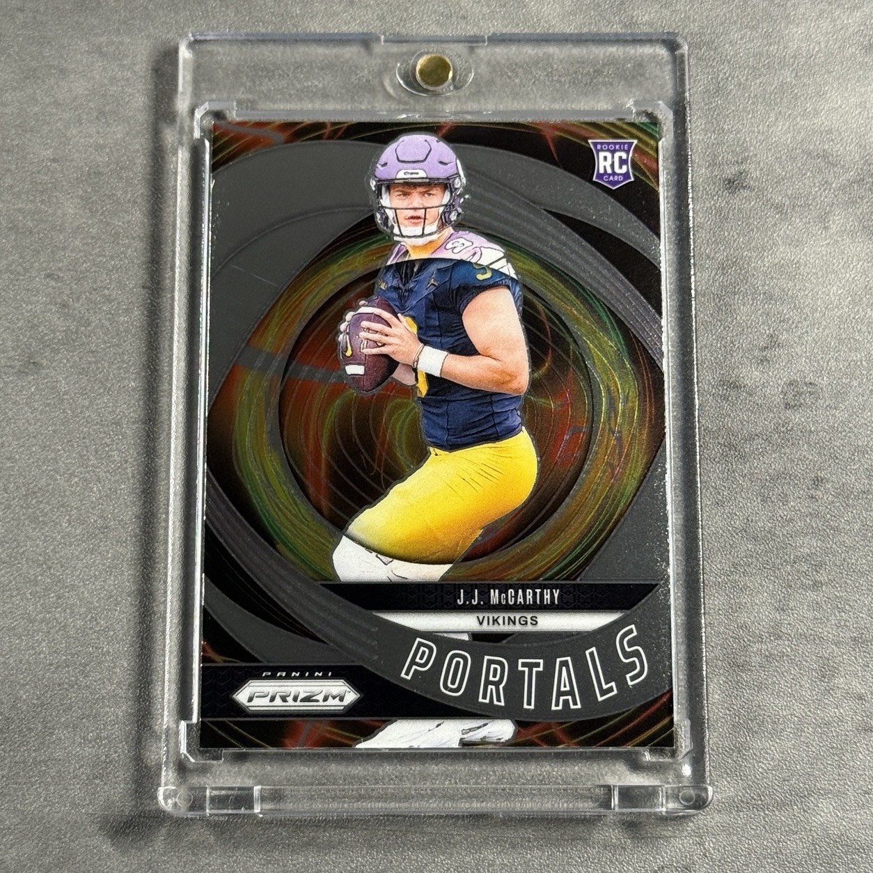 J.J. McCarthy Rookie 2024 Panini Prizm - Portals Silver Base #7 (RC) Vikings