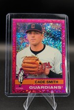 2025 Topps Heritage - Cade Smith #307 Chrome Pink Sparkle Refractor