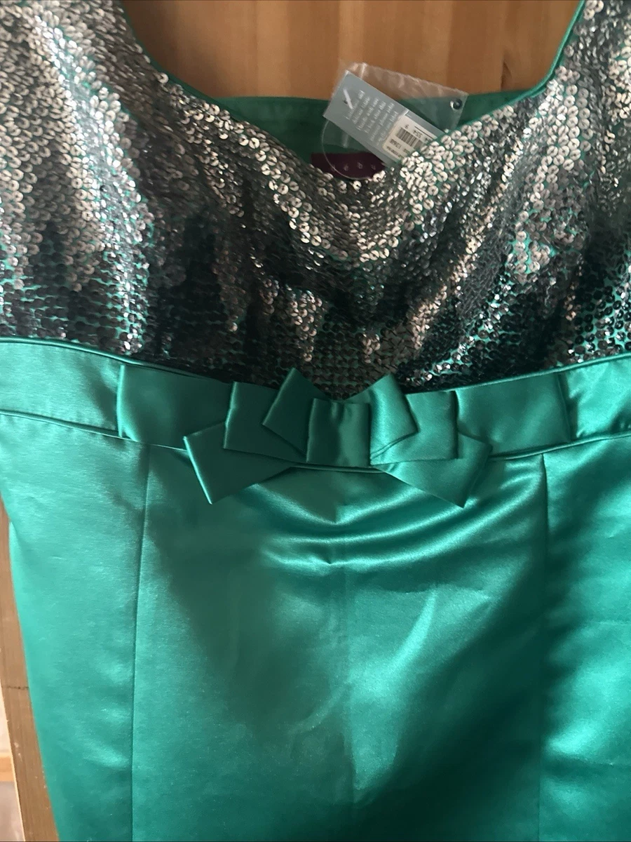 debenhams green dress Debenhams Womens/Ladies Twist Neck Fitted and Flared Midi Dress (8 US) ( Green) at Amazon Women's Clothing store