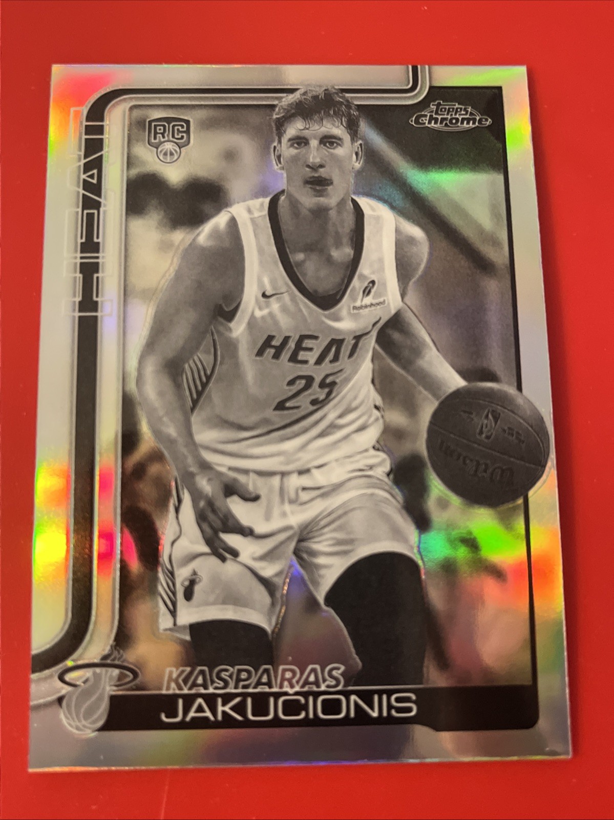 Kasparas Jakucionis Rookie NEGATIVE Refractor SP 2025-26 Topps Chrome #270 (RC)