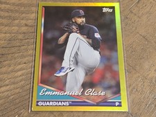 2024 Topps Archives #207 Emmanuel Clase Yellow Foil Cleveland Guardians Nmmt