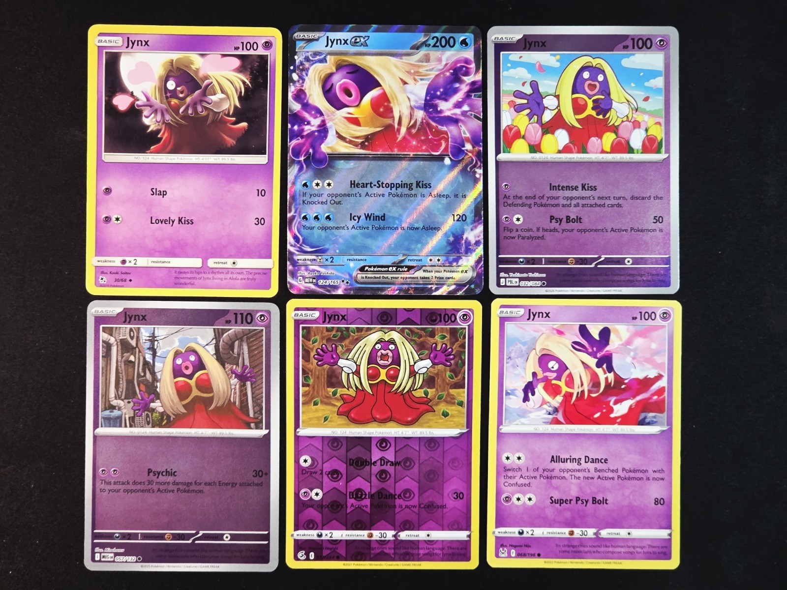 Jynx Pokemon Card Lot x6 ex Reverse Holo 151 Fusion Strike Lost Origin NM