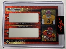 BRENDEN RICE Malachi Nelson 2023 Leaf Eclectic Super Red Flood PROOF 1/1 (U1)