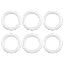  6 Pcs Circle Ornaments for Crafts Rings Wreath Form Unfinished Foams