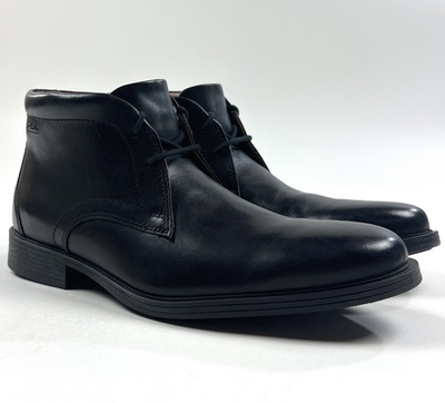#ad #ad Clarks Whiddon Mid Black Leather Mens 8.5 Chukka Boots Waterproof 26152914 $50.96