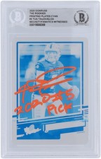 Tua Tagovailoa Dolphins Signed 2020 Panini Donruss #2 1/1 BAS Rookie Card w/Insc. rookie card picture