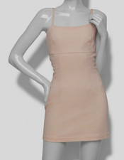 Avec Les Filles Womens' Orange Square-Neck Sleeveless Bodycon Dress Size 10