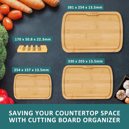 Tagliere in Bambù Legno Cucina:  Taglieri in Bambù Con Scanalatura Del Succo Fac - Foto 5 di 12