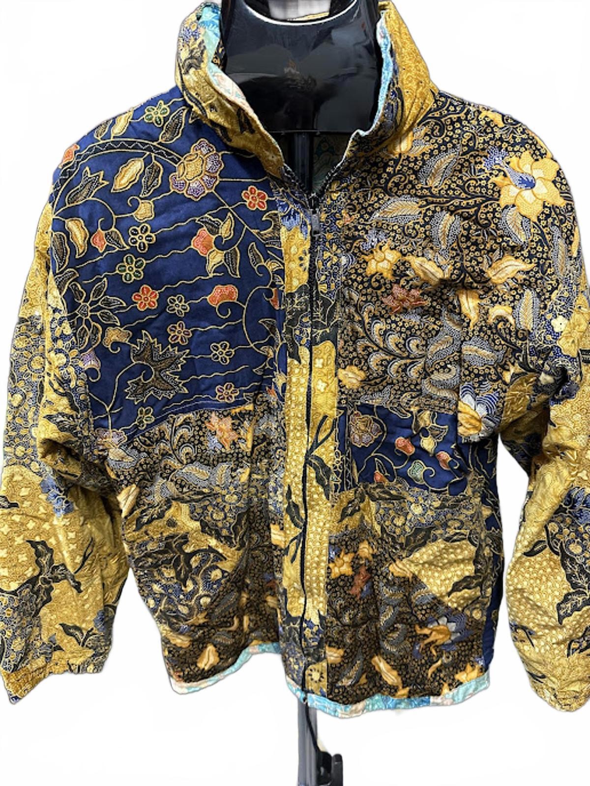Vintage Reversible Batik Patchwork Jacket - image 1