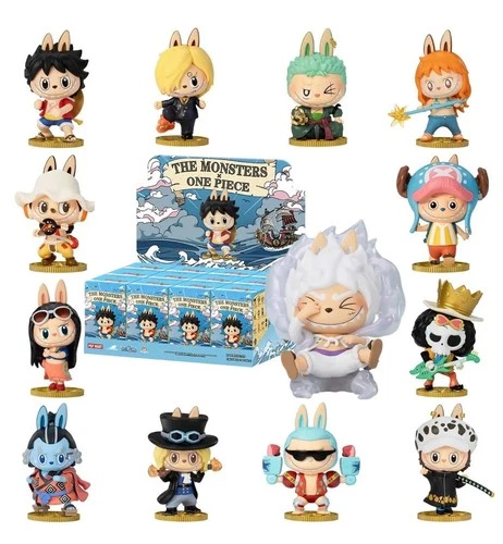 POP MART THE MONSTERS x One Piece Monkey D. Luffy Labubu Figure PVC ABS