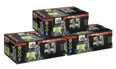 120x85g Sheba Katzenfutter Nassfutter Kitten Feine Vielfalt in Sauce