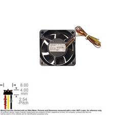 Fan Axial Muffin Cooling DC 12V 60mm 60x60x25 Nidec BETA SL D06K-24TG 10B