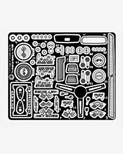 The Model Car Garage MCG-2236 '66/'67 Corvette 427 Coupe Detail Set,Monogram Kit