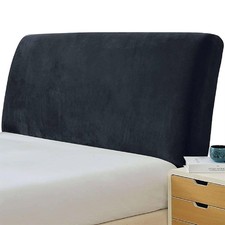 Stretch Velvet Bed Headboard Cover Soft Bed Headboard Slipcover Dustproof Cover