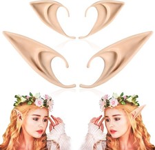 FRESHME Fairy Pixie Elf Ears - Cosplay Pointed Ears Halloween Costume Renaissanc
