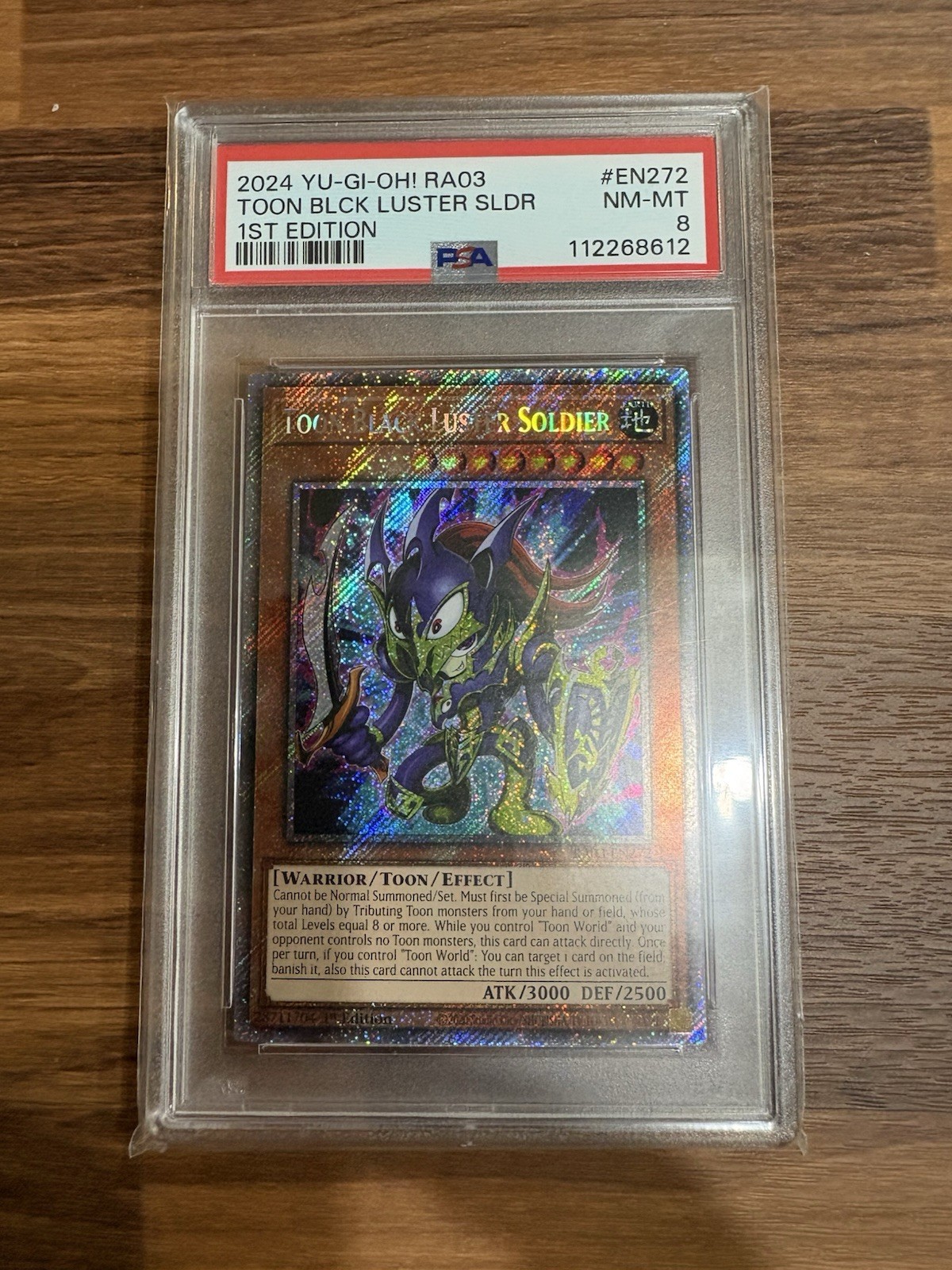 Konami Yu-Gi-Oh! Toon Black Luster Soldier QCSR RA03-EN272 1st PSA 8