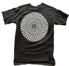 Spitfire Checkered Swirl Black T Shirt Men’s Small Graphic Skateboarding