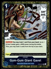 Bandai Gum-Gum Giant Gavel One Piece PRB-01 Reprint OP03-055 Counter Luffy Card
